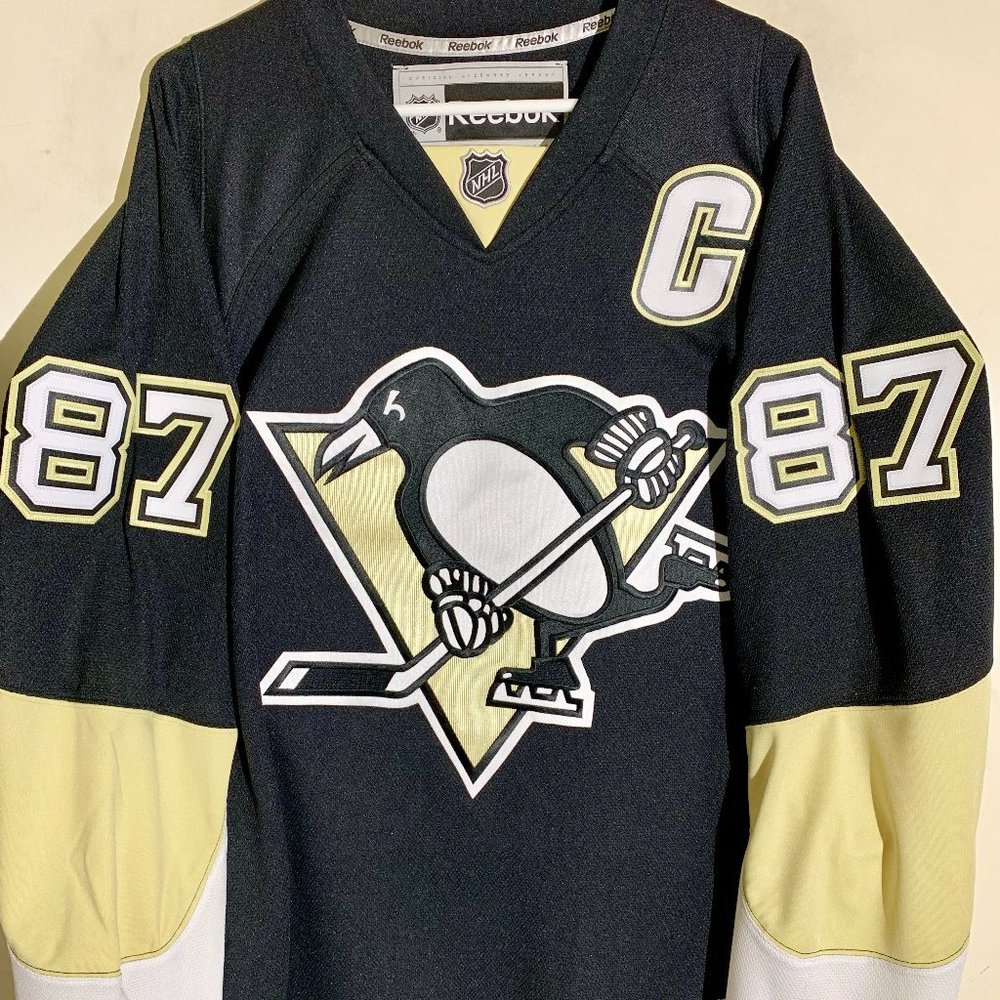 Reebok PITTSBURGH PENGUINS SIDNEY CROSBY Men’s JERSEY Sz M,L, or 4XL New w tags - Picture 2 of 4